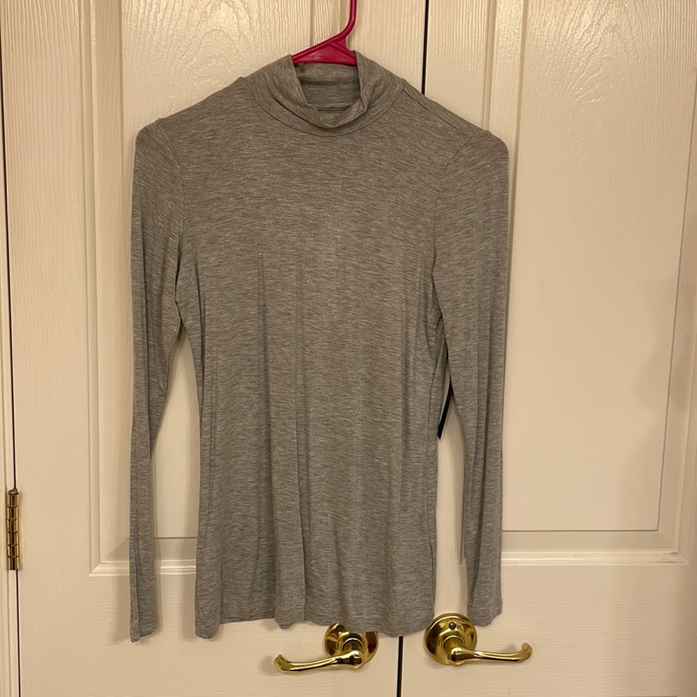 Gray Turtleneck Tee